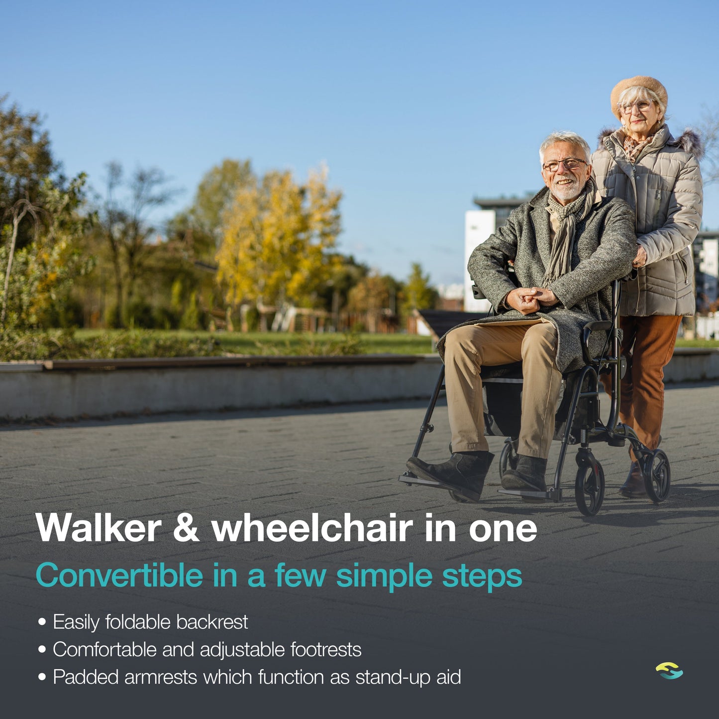 Helavo 2-in-1 Rollator & Wheelchair Combo Usability 2 - Rollator and Wheelchairs Australia