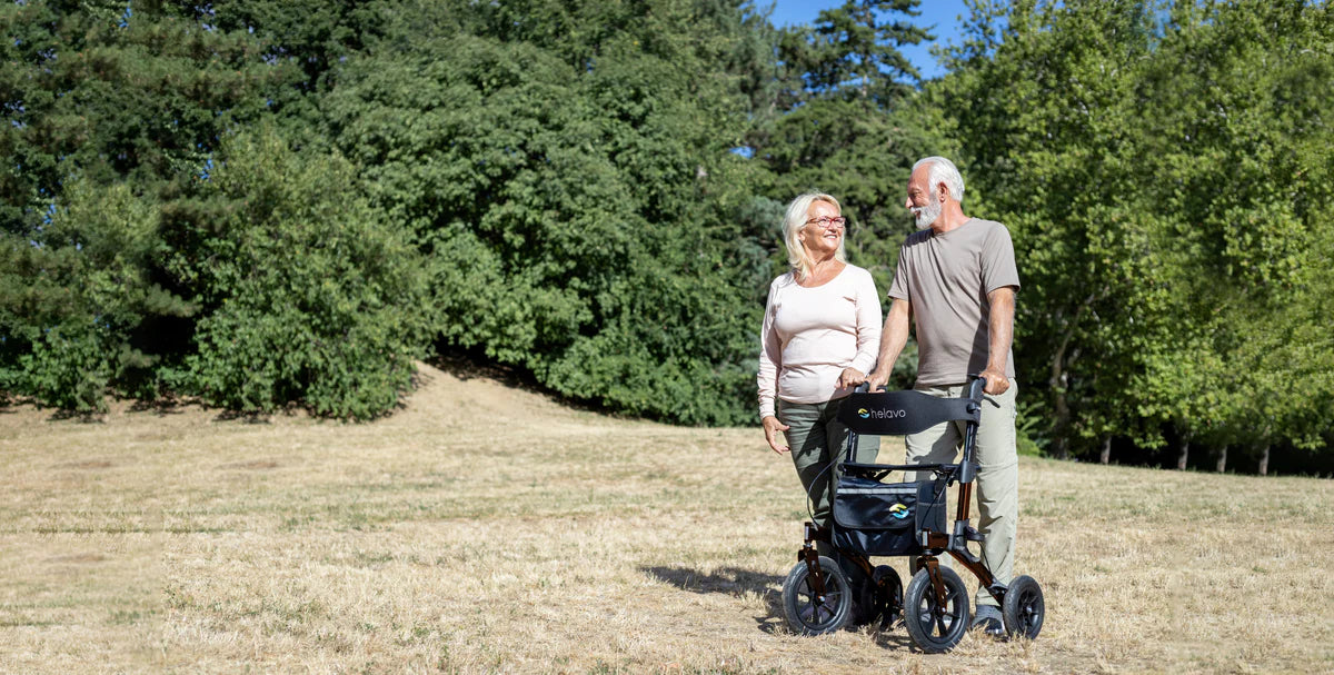 Helavo Outdoor Rollator Landscape Image 1- Rollator and Wheelchairs Australia
