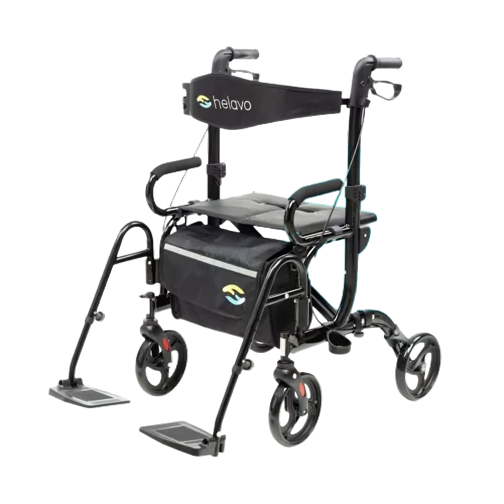 Helavo 2-in-1 Rollator & Wheelchair Combo - Rollator and Wheelchairs Australia