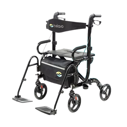 Helavo 2-in-1 Rollator & Wheelchair Combo - Rollator and Wheelchairs Australia
