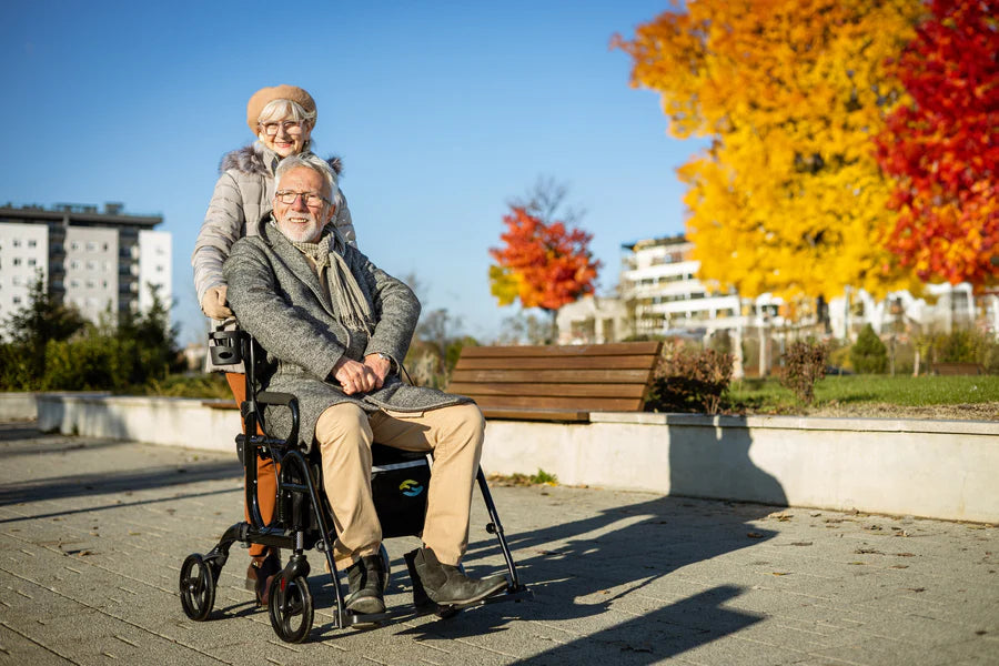 Helavo 2-in-1 Rollator & Wheelchair Combo Image 1 - Rollator and Wheelchairs Australia