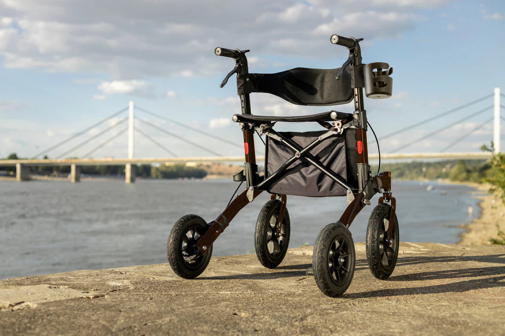 Helavo Outdoor Rollator Landscape Image - Rollator and Wheelchairs Australia