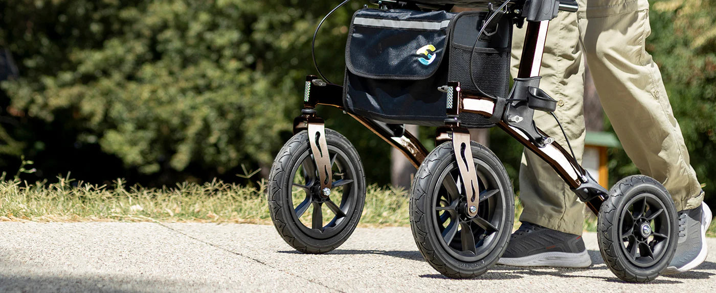 Helavo Outdoor Rollator Landscape Image 2 - Rollator and Wheelchairs Australia