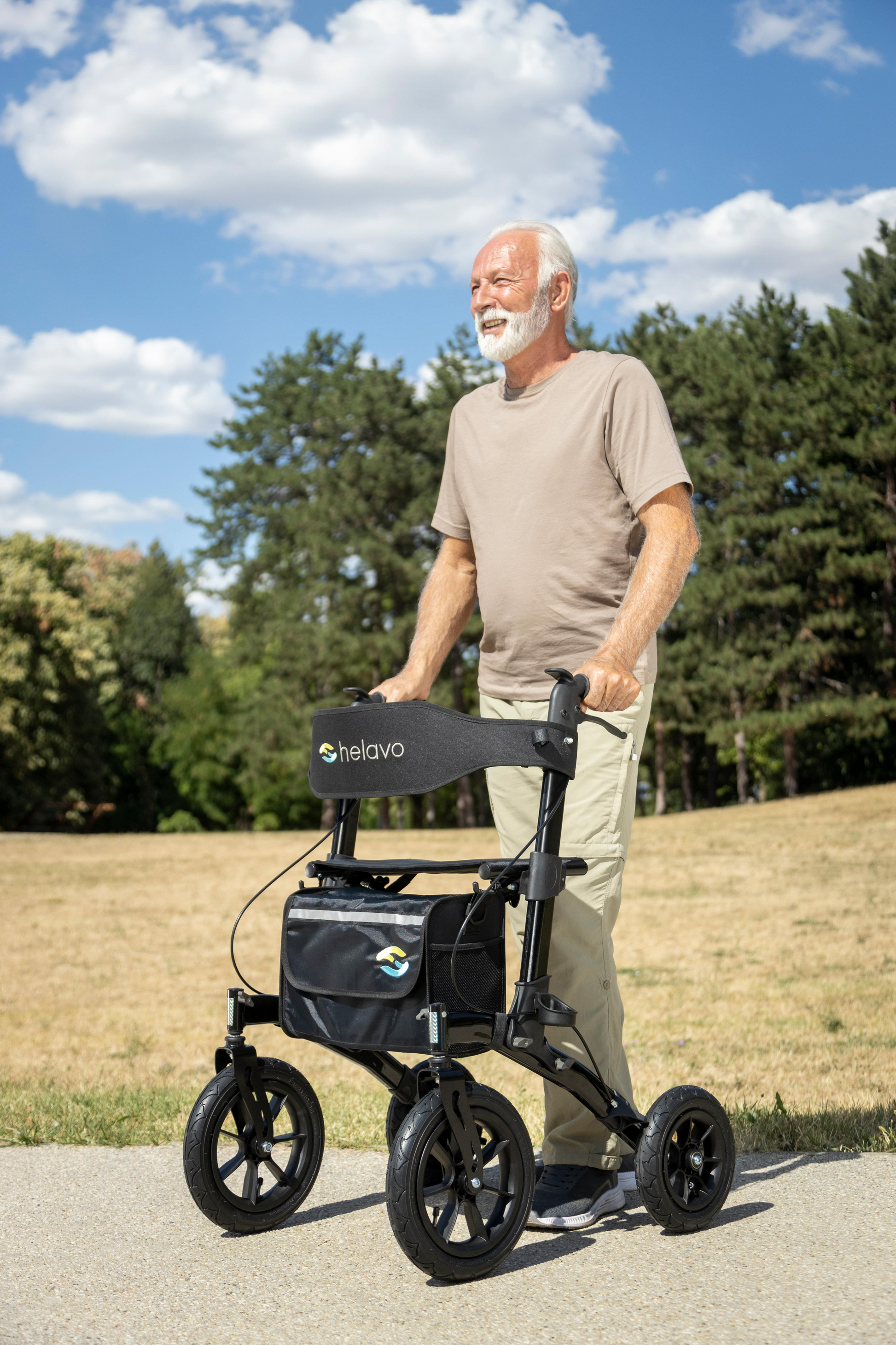 Helavo Outdoor Rollator Portrait Image - Rollator and Wheelchairs Australia